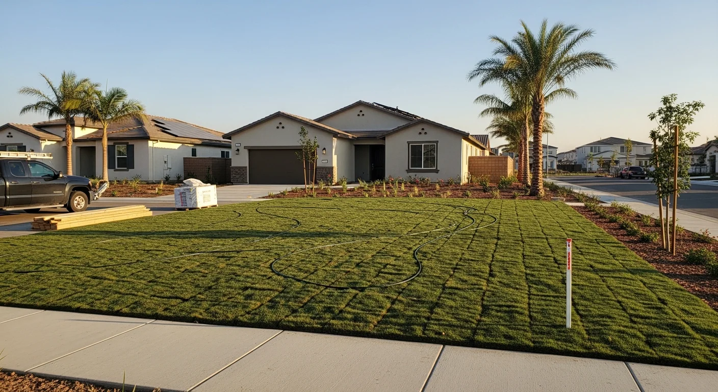 New residential development in Menifee with modern homes and landscaped streets.