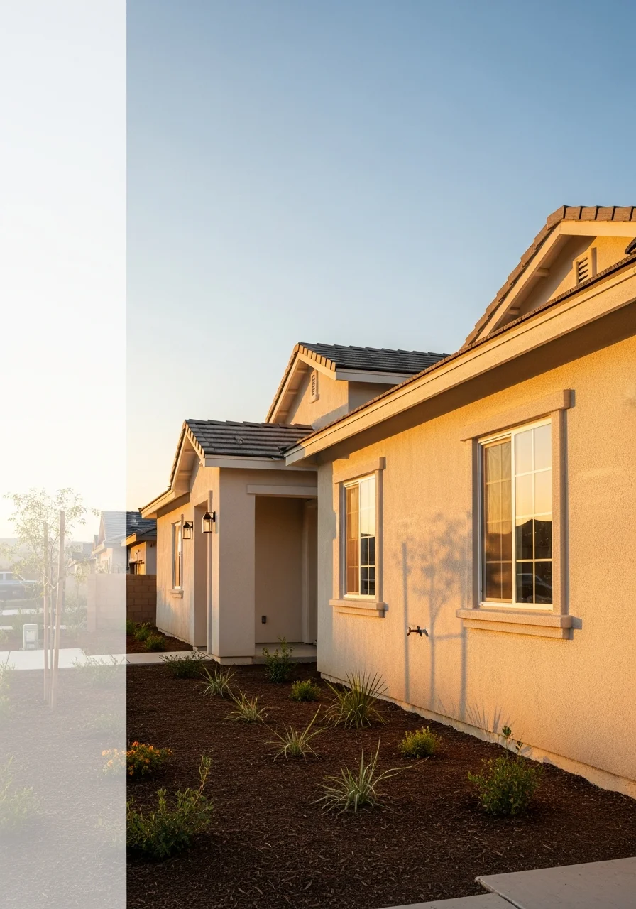 Riverside home exterior showing quality construction and professional finishing details.